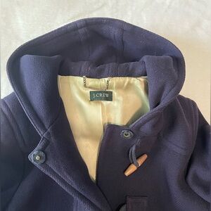 J.Crew Vintage Navy Duffle Coat w/ Hood